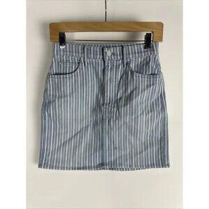 MOTHER' Stripe Nasca Blue Denim Miniskirt Approx Size 26